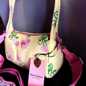 Juicy Couture Cherry Retro Shoulder Bag Yellow Iris NWT Crossbody